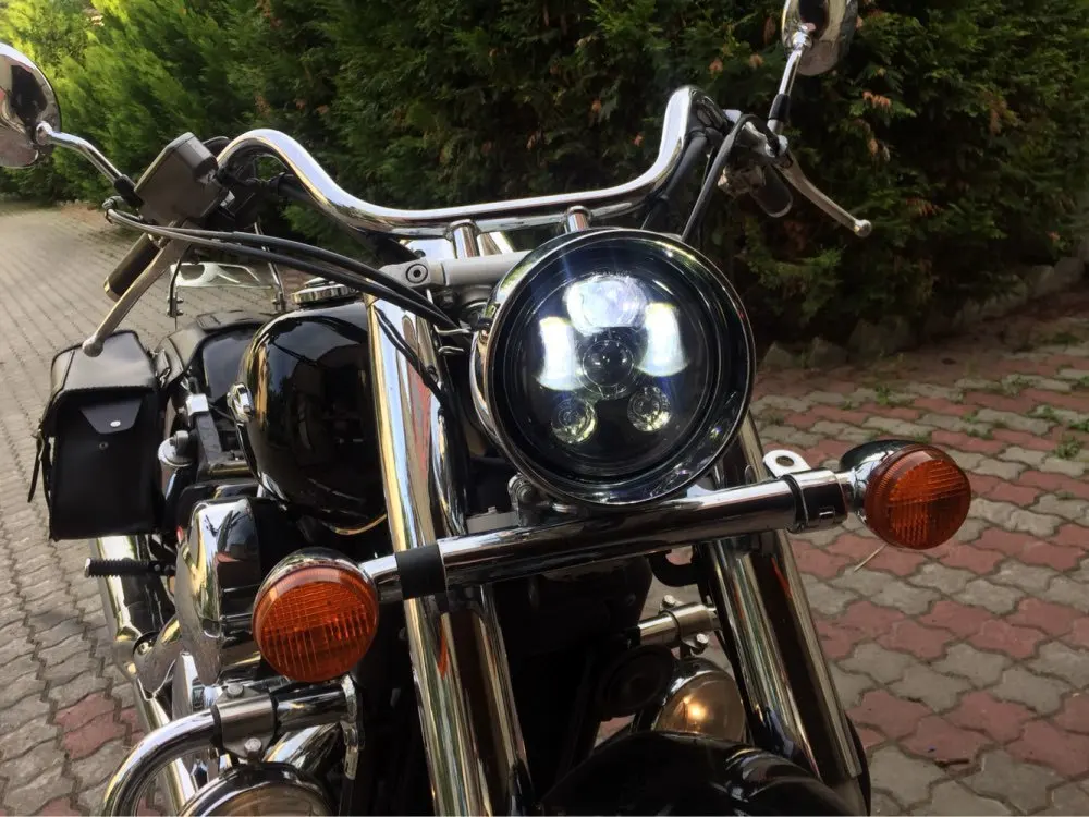 5 3/" 5,75 дюймов светодиодная фара для мототранспорта корпус лопасти для Harley Davidson FXWG Chopper 5,75" 5 3/4 дюймов. Кольцо с отделкой в стиле козырька