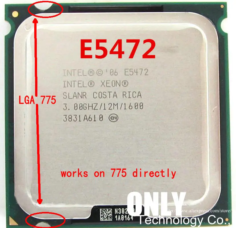 Процессор E5472 3,0 ГГц/12 м/1600 работает на материнской плате LGA 775 нет необходимости адаптер близко к LGA775 Core 2 Quad Q9650 cpu