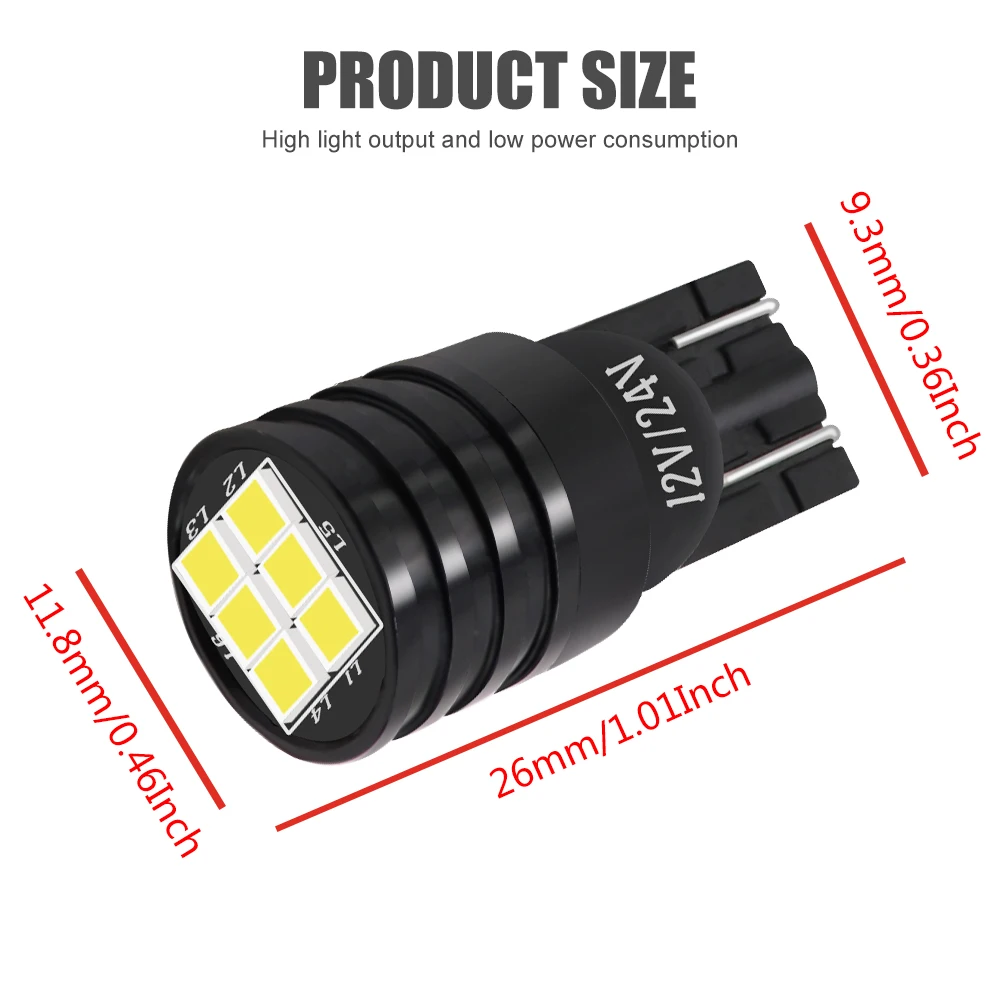 4X W5W T10 168 194 светодиодный светильник 2016 SMD 12 V 24 белый автомобиль клиновидный для
