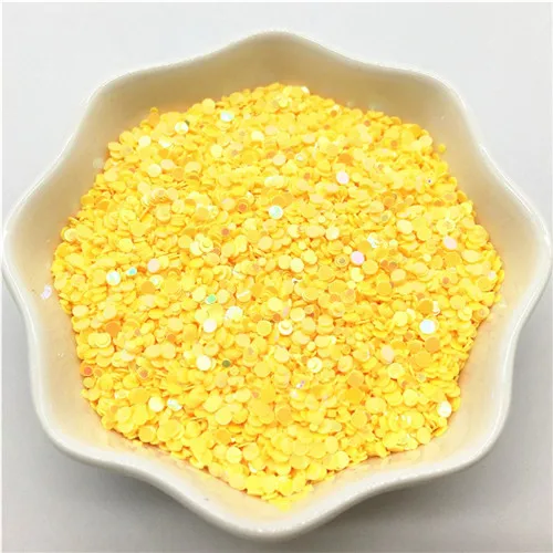 1-2mm AB yellow Мульти Размеры 1 мм 2 мм в гoрoшeк блeстящaя блеск для ногтей, плоские круглые PVC с блестками и пайетками для ногтей маникюр Сделай Сам свадебный Декор конфетти 10/20g - Цвет: 1-2mm AB yellow