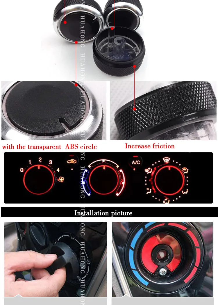 Vtear для автомобиля Aveo Lova Sonic T50, ручка кондиционера, регулятор нагрева, ручка для стайлинга, кнопка из алюминиевого сплава, внутренняя часть