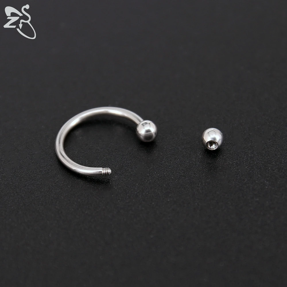 ZS 3 шт./лот кольцо из хирургической стали для носа бровей губ сосков перегородок