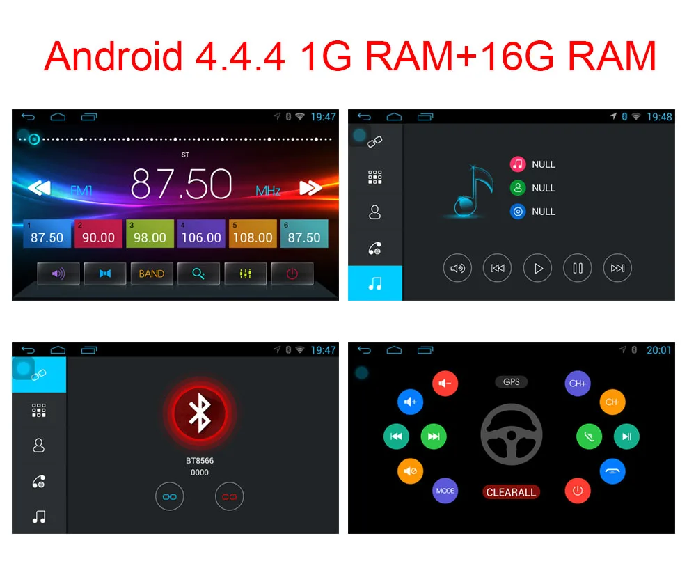 Android 4.4.4 KiriNavi Восьмиядерный 4G ПУСТЬ android 7 сенсорный экран автомобильный dvd для Toyota Prius bluetooth 2009- поддержка 4K видео 4G - Цвет: Android 4.4.4