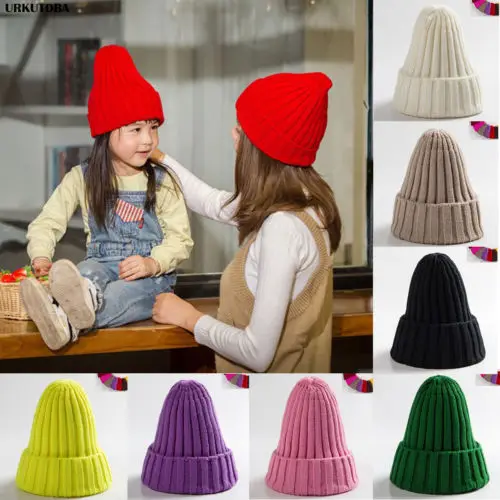 2018 шапочка плотная шапка зима теплая Кепки громоздкая с черепом Для женщин Малыш