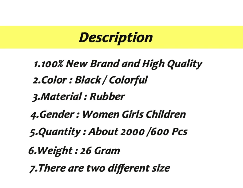 2000/600 шт./пакет ребенок резинки для волос ТПУ Одноразовые эластичные ленты для волос для девочек хвост держатель резинки для волос аксессуары