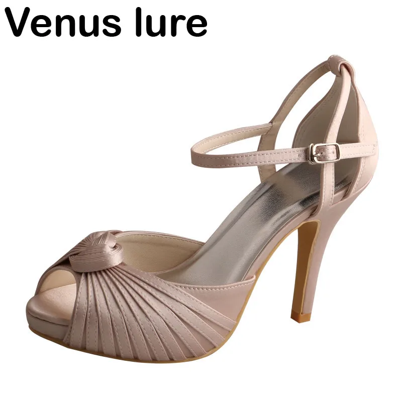 21 цвет открытые свадебные туфли для невесты на платформе и высоком каблуке