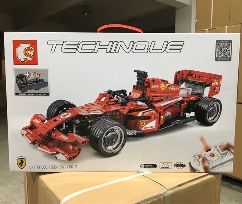 701000 585 шт technic F1 гоночный автомобиль совместимый MOC legoinglys пульт дистанционного