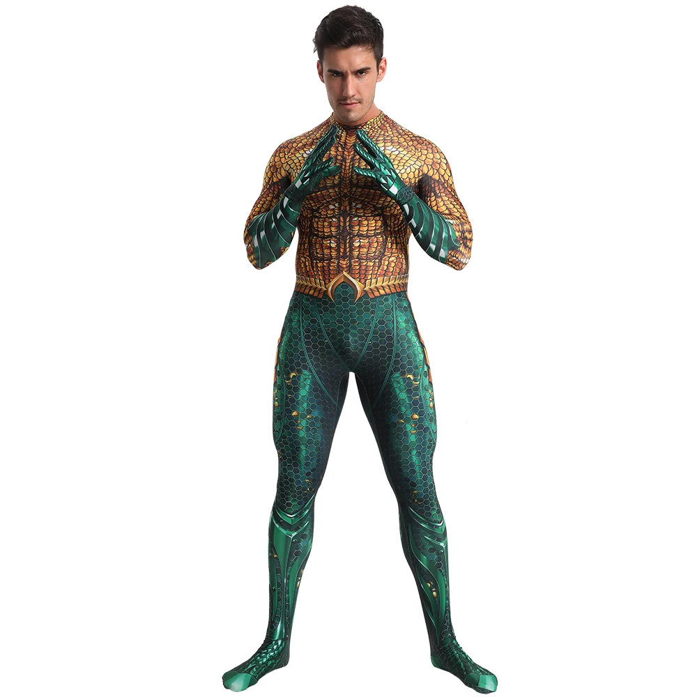 Костюм для косплея из фильма Лиги Справедливости Aquaman супергерой Arthur Curry Orin Zentai