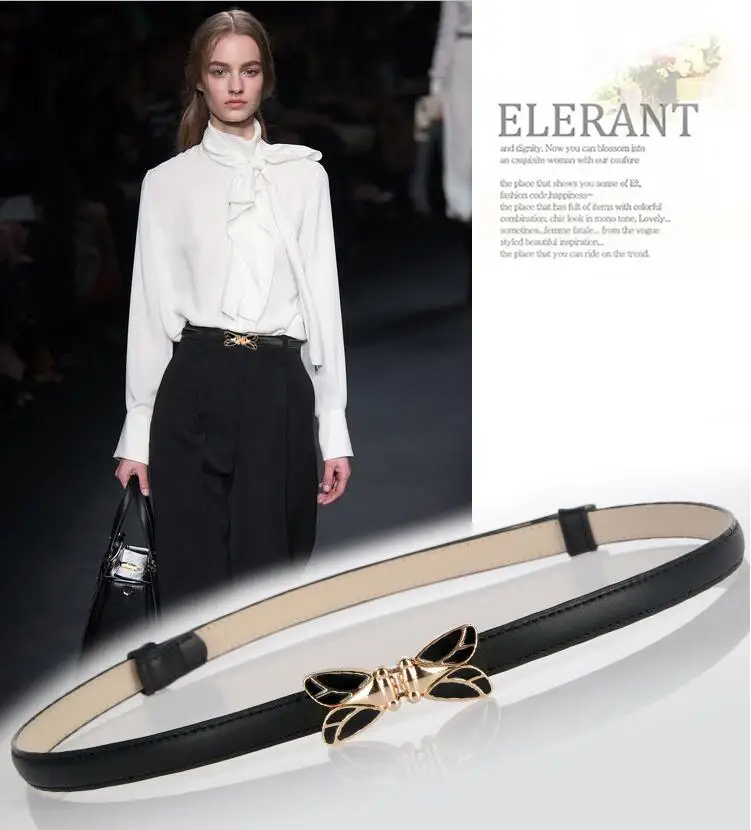 Женский Регулируемый ремень из ПУ кожи с металлической пряжкой|designer leather belt|fashion