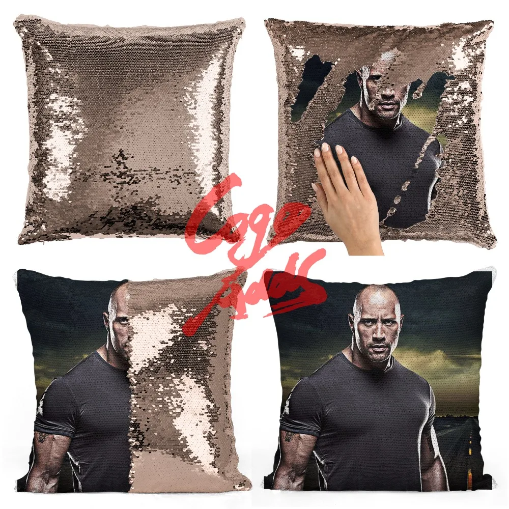 Дуэйн Джонсон Свадьба День рождения фото подушка со стразами чехол Non сплетенный