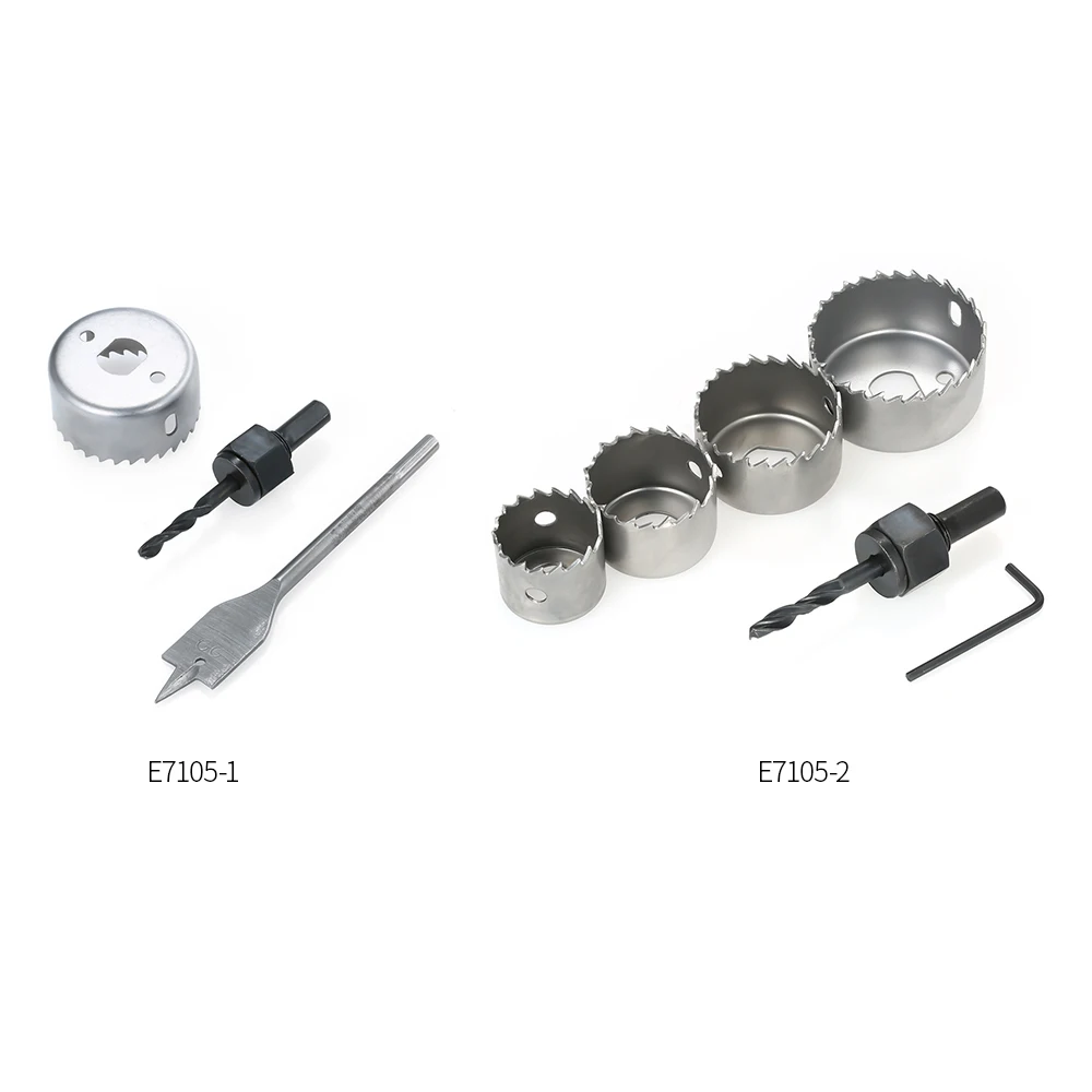 

3pcs/6pcs Carbon Steel Drill Bit Hole Saw Set Metal Wood Drilling Hole Cut Tool For Installing Locks