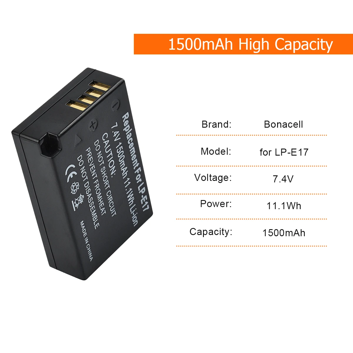 Bonacell 1500 мА/ч, LP-E17 LPE17 LP E17 Перезаряжаемые Батарея с Зарядное устройство для цифровой однообъективной зеркальной камеры Canon EOS M3 M5 750D 760D T6i T6s 800D 8000D поцелуй X8i