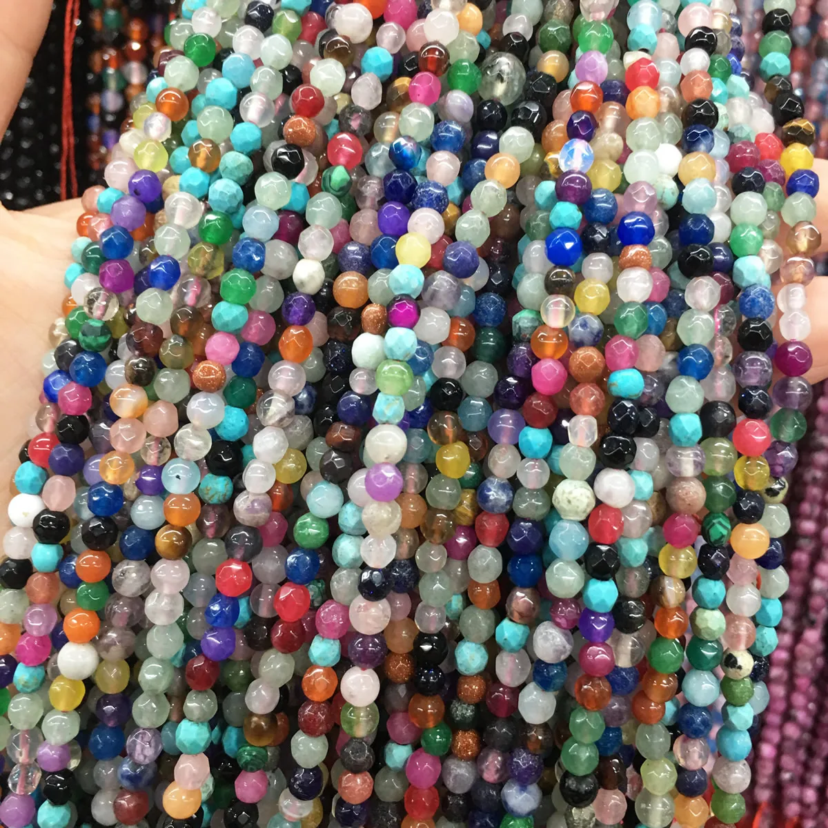 

Natural Agated Stone 6 mm Beads Round Section Loose Agates Small Beads for DIY Jewelry making Accessories Necklaces Bracelet