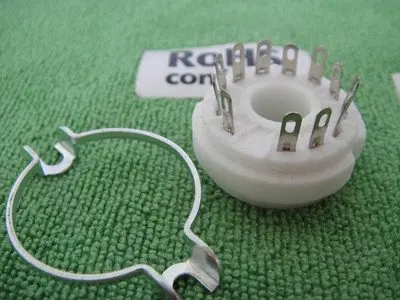 Керамическая трубка с цоколем 12 контактная печатная плата для 50CA10 6CA10 6HF5 6C10 6JB5 Radio