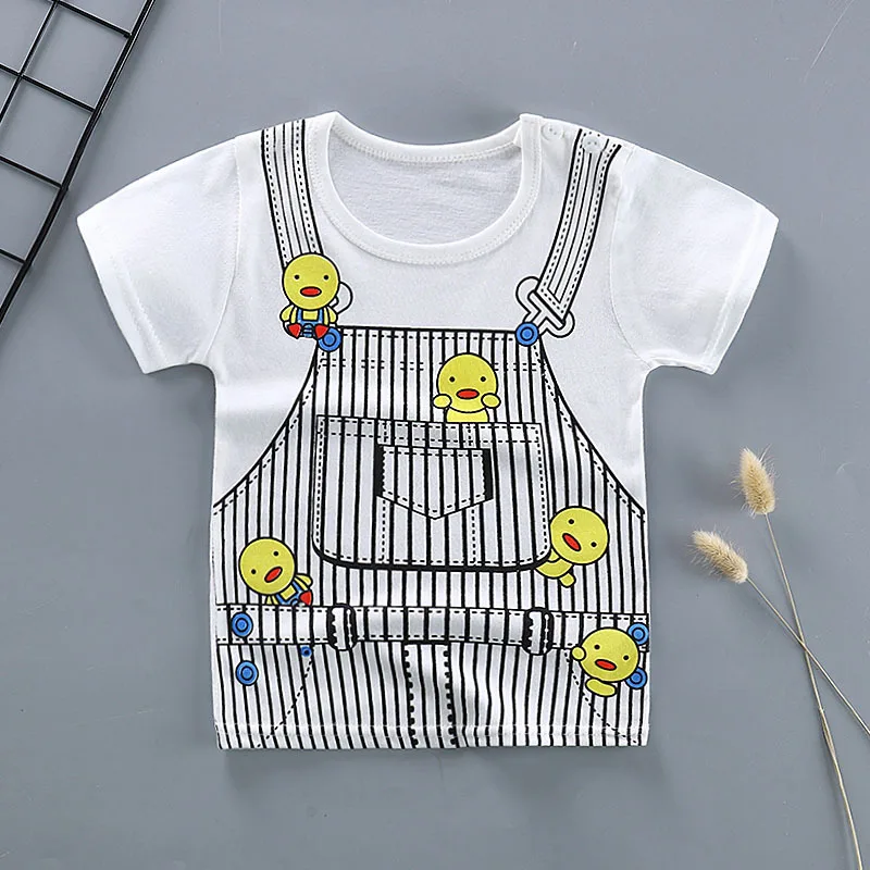 

Hot sale new summer children's short sleeve T-shirt cartoon brid baby boy t shirt quality cotton kids clothes tshirt girls tops
