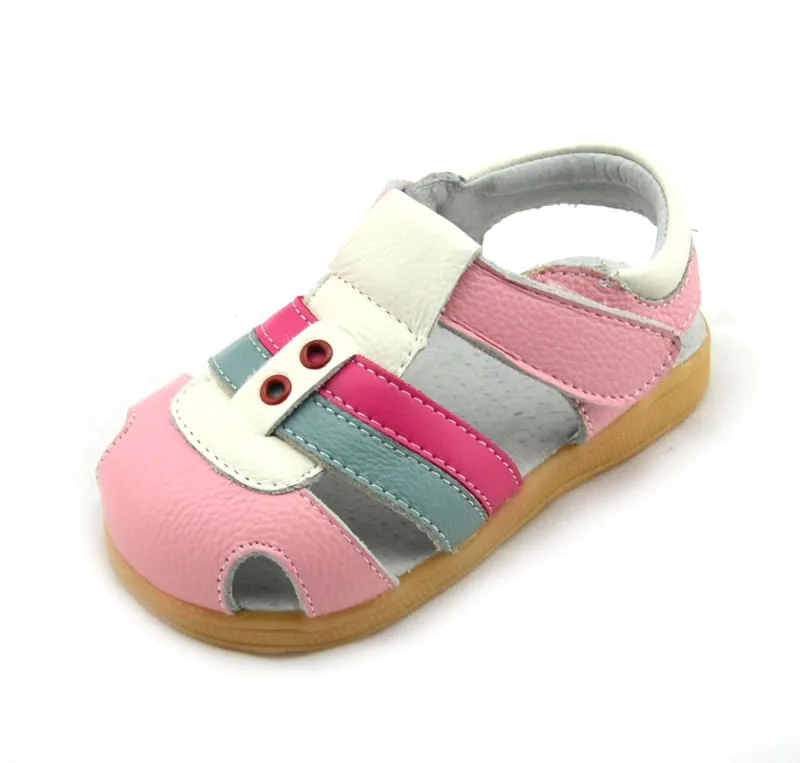 Сандалии SandQ детские из натуральной кожи босоножки с люверсами для мальчиков и