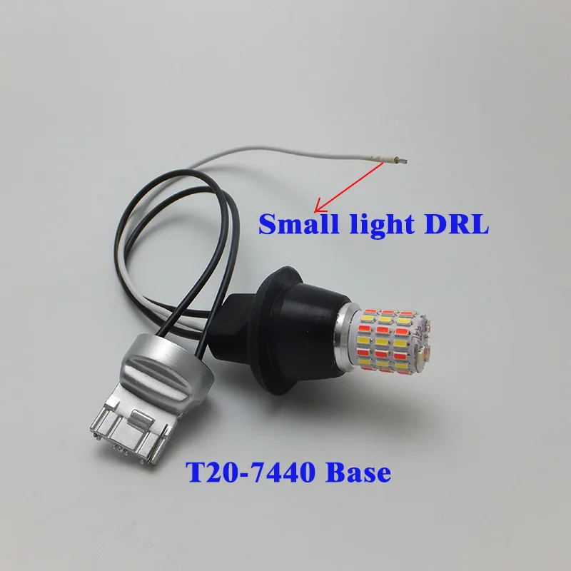 AMYWNTER T20 7440 12V T10 DRL W5W светодиодный светильник, двухцветный переключатель, поворотная сигнальная лампа, лампа, дневной ходовой светильник