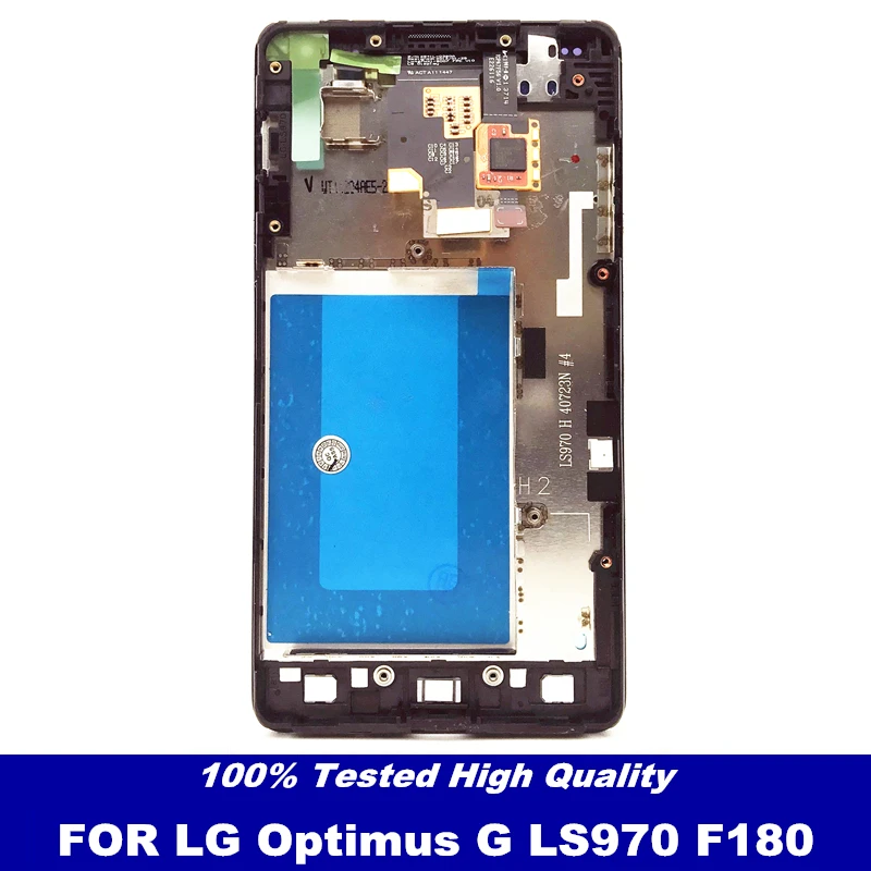 С рамкой испытано ЖК дисплей s Замена для LG Optimus G LS970 F180 E971 E973 E975 Дисплей Сенсорный