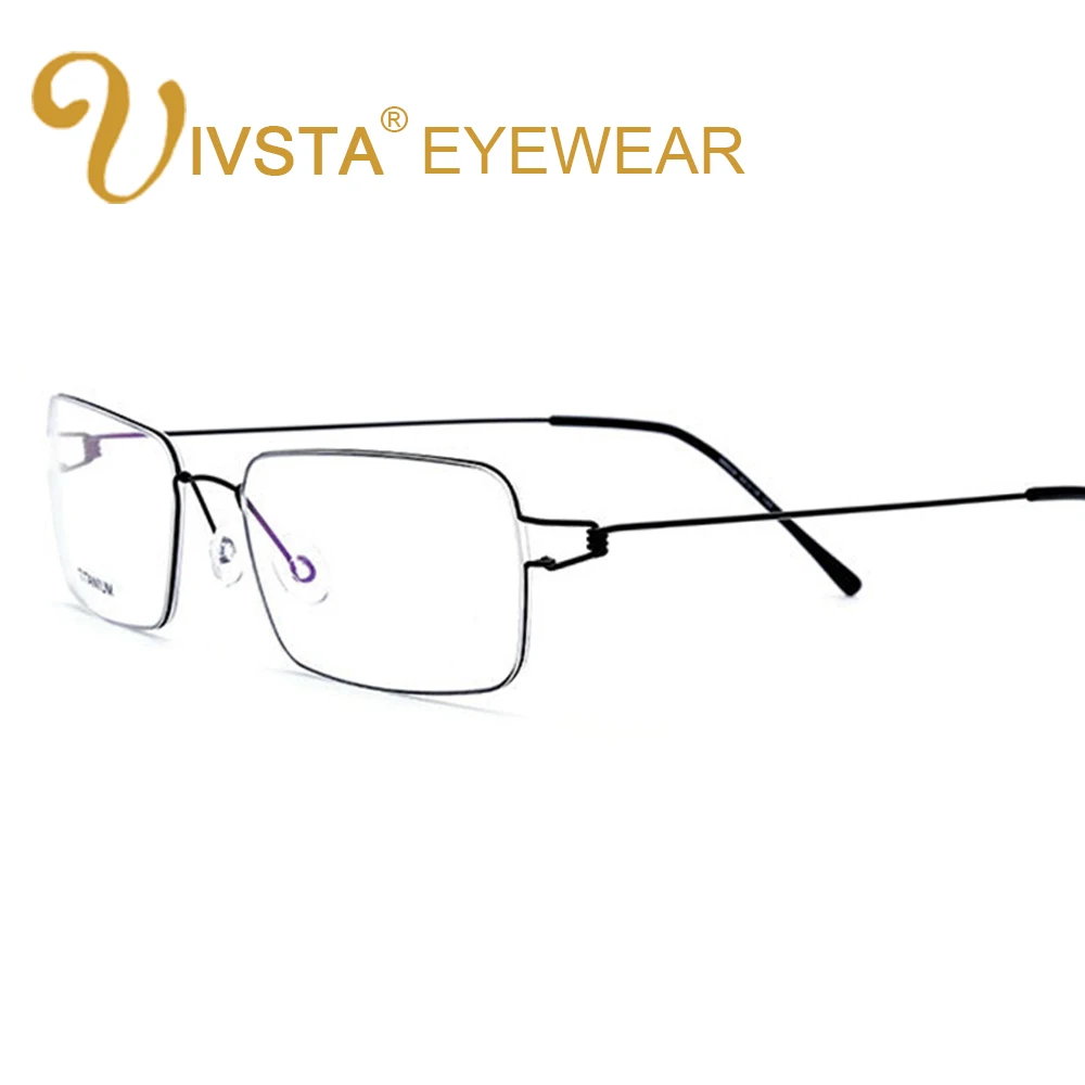 Мужские титановые очки IVSTA ультралегкие квадратные в ретро стиле для