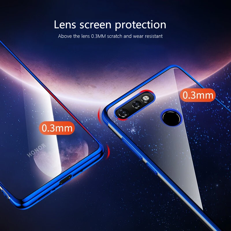 Чехол для телефона Huawei Honor V20 Тонкий силиконовый чехол с прозрачным покрытием vis10