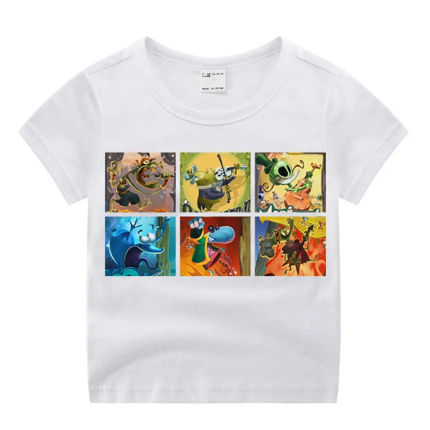 Одежда для маленьких мальчиков Rayman Legends забавная Футболка с принтом персонажей