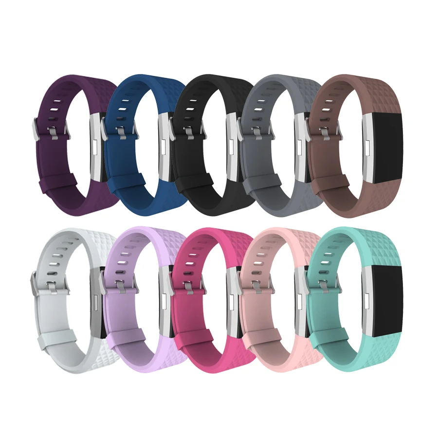 Спортивный силиконовый ремешок для браслета fitbit charge 2 Красочные спортивный Fitbit
