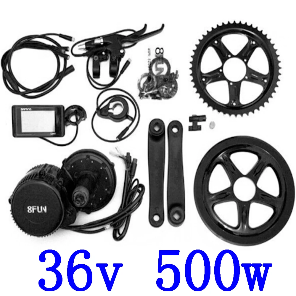 36V BBS02B BBS02 Bafang 500W mid drive electric motor kit with 20AH Lithium-ion Electric Bike battery+charger free tax | Спорт и