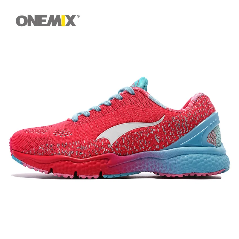 ONEMIX женская обувь для бега для женщин спортивные кроссовки красный Zapatillas теннисные Спортивные туфли уличные Прогулочные кроссовки 5,0