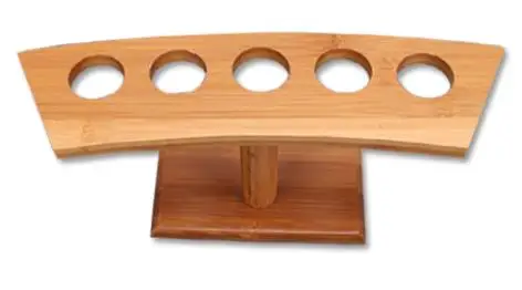 5 hole rack Бамбуковые подставки для суши, конусы для мороженого, деревянная подставка для буфета, поднос, держатель для свадебного стола, инструменты для украшения стола, принадлежности - Цвет: 5 hole rack