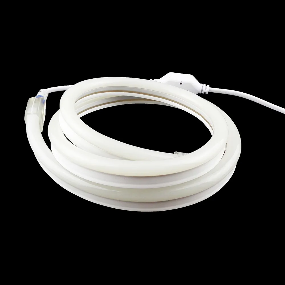 Гибкая неоновая световая лента SMD 2835 AC 220V EU plug 120 светодиодов/m IP67