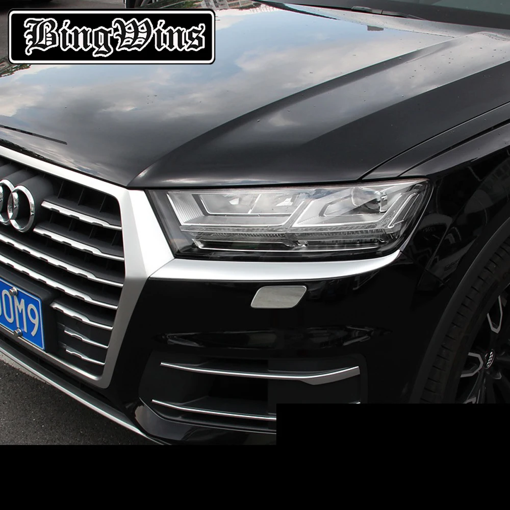 

For Audi Q7 interior modification 2016-2019 outlet car sticker row water cup frame bright strip special automobile accessories