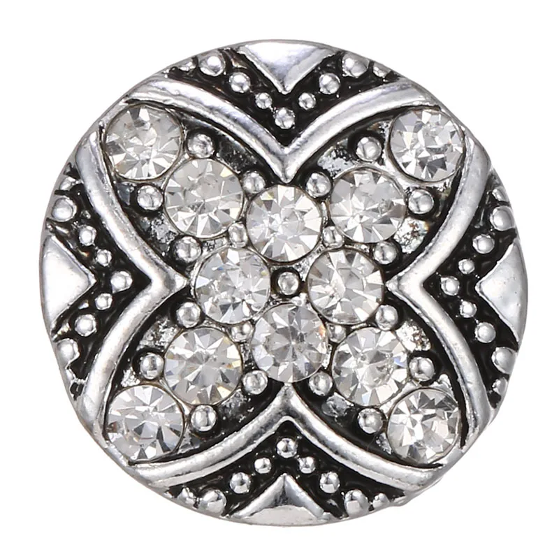 Новый оснастки ювелирные изделия 18 мм кнопки украшений горный хрусталь Fit