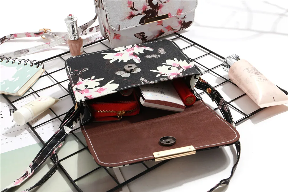 Сумка-кроссбоди женская из искусственной кожи с цветочным принтом | Багаж и сумки