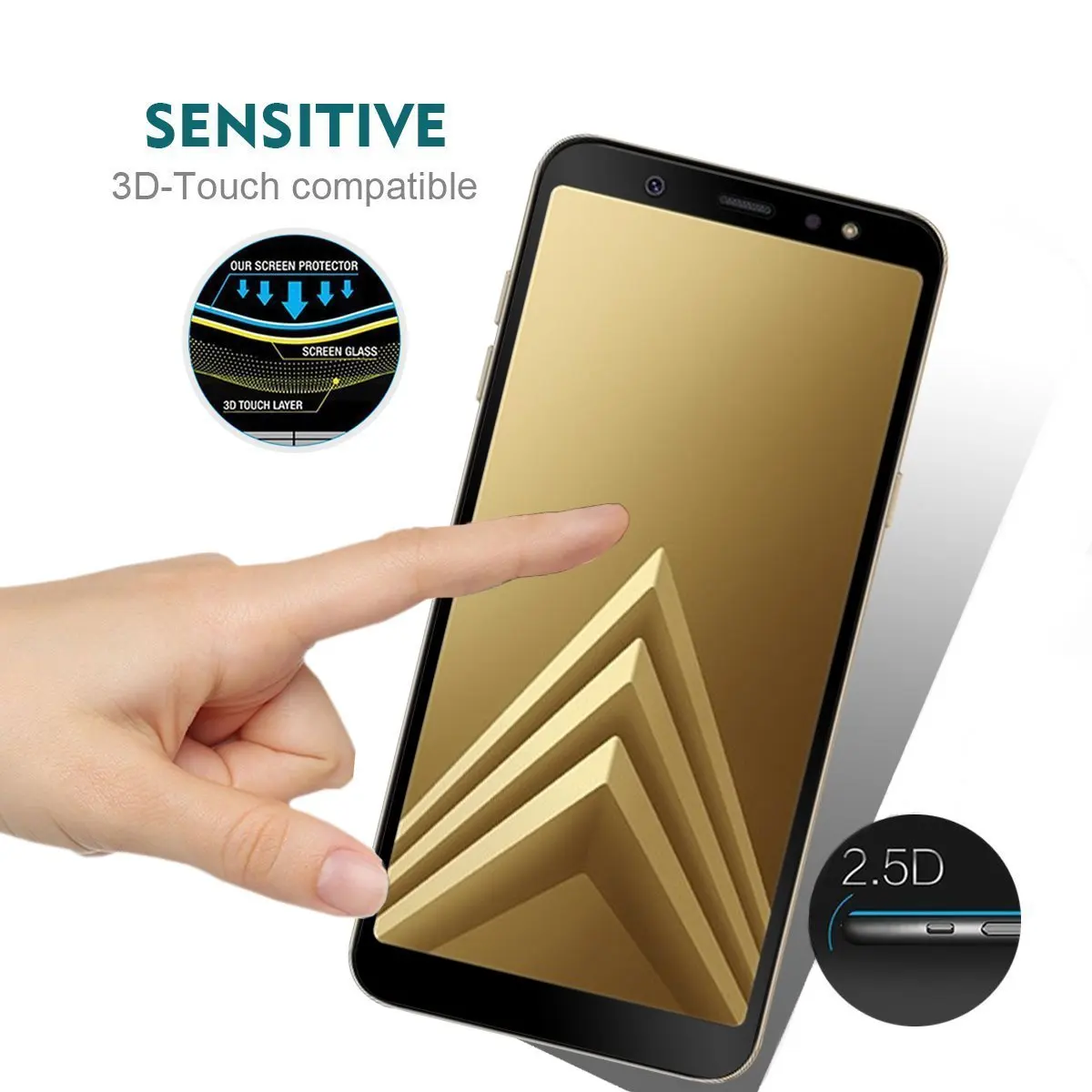 A6Plus A6 полноэкранная стеклянная пленка для Samsung Galaxy + Plus 2018 защита экрана 9H
