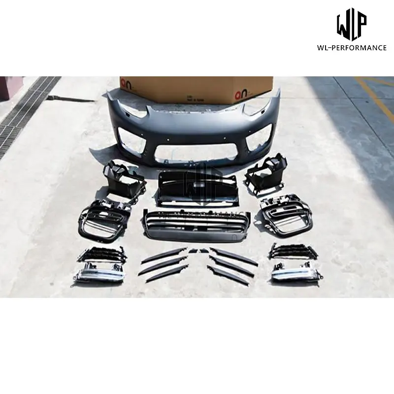 Турбо стиль ПП материалы кузова автомобиля Комплект переднего бампера для Porsche Panamera Turbo