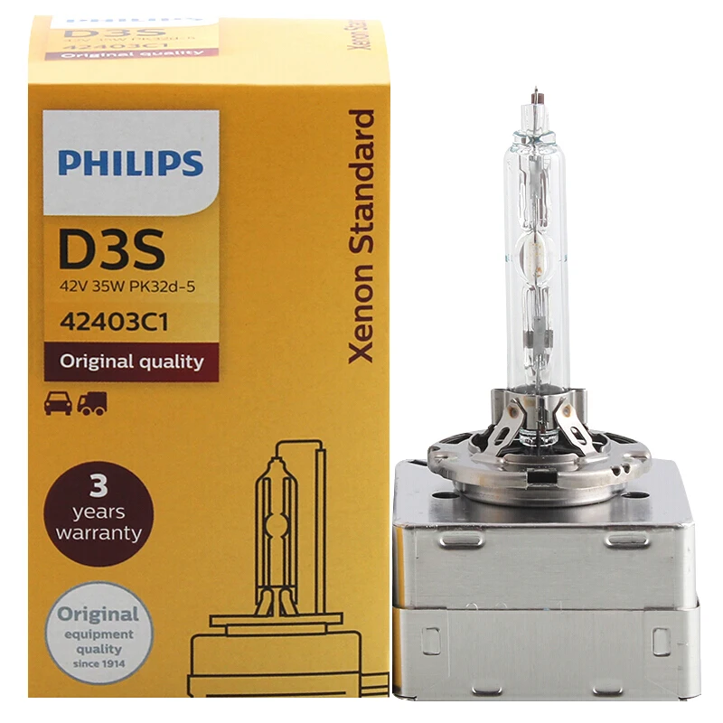 1X Philips HID D1S D2S D2R D3S D4S D5S 35 Вт ксеноновый стандарт 4200 к авто оригинальная автомобильная фара Оригинальная лампа OEM Замена обновления
