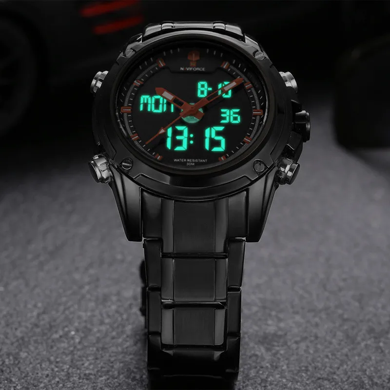 NAVIFORCE спортивные часы мужские кварцевые наручные часы военные часы для мужчин полностью стальные мужские часы Relogio masculino Reloj Hombre