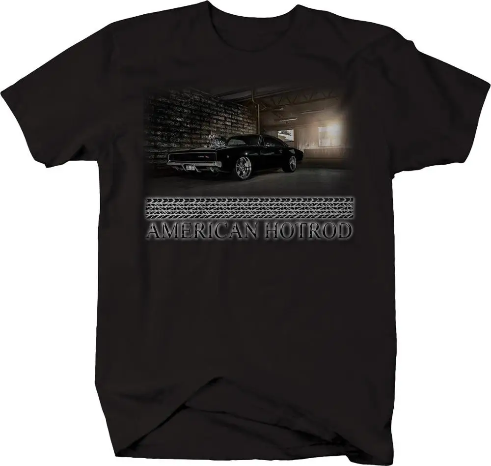 Модная популярная американская Hotrod Dodge charger R/T быстрая гонка Supercharged футболка - Цвет: 1