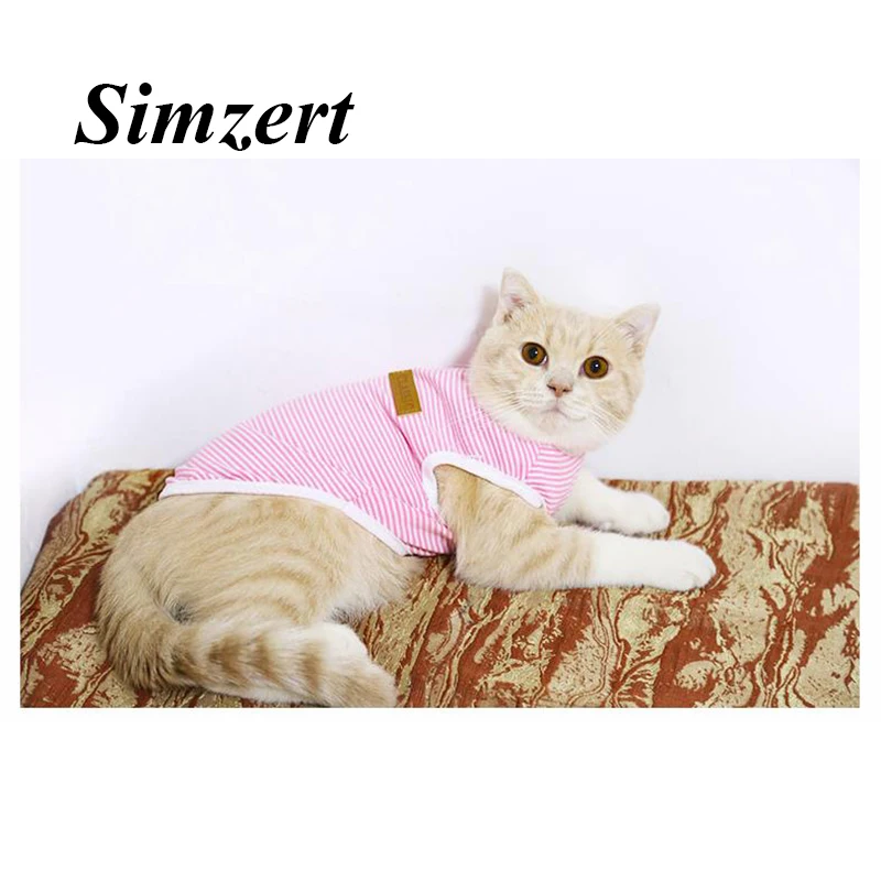 Simzert милые полосатые котенка одежда для маленьких собак собачий тёплый