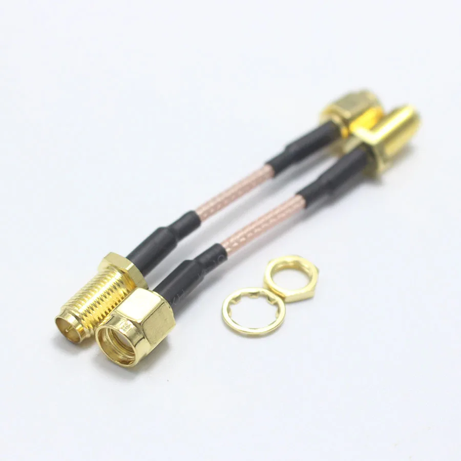 1 шт. RP SMA Штекерный к Гнездовой разъем RF коаксиальный булочка обжимной RG316 Coax