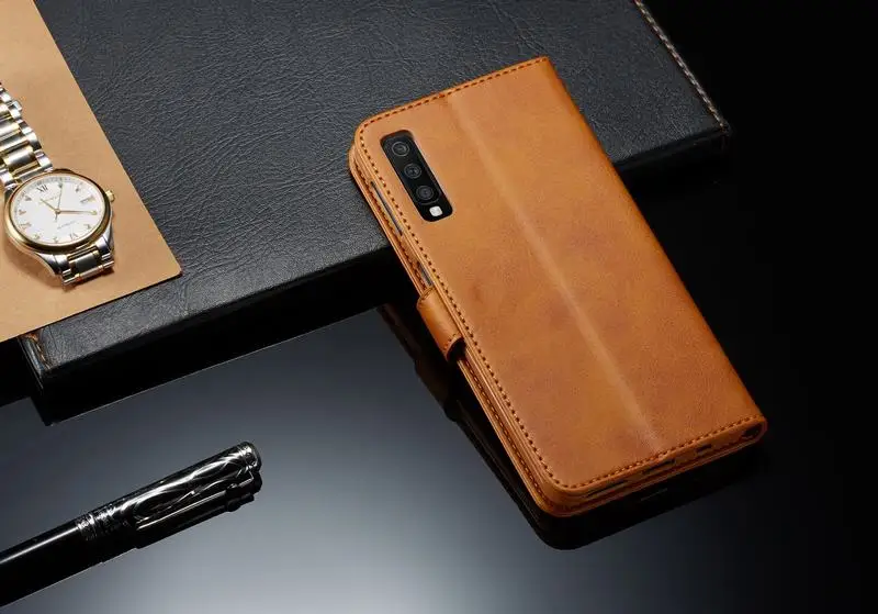 Чехол для samsung Galaxy A8 Plus A7 A9, роскошный чехол с магнитной откидной подставкой, кожаный чехол для телефона A 7 8, ретро Etui