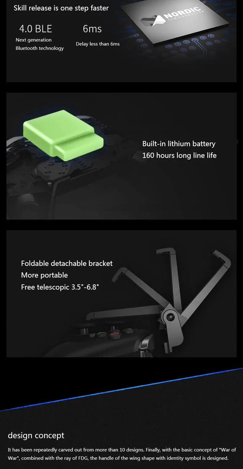 Flydigi pubg соматосенсорный мобильный контроллер Bluetooth беспроводной геймпад поддержка компьютера Мобильная игровая система джойстик