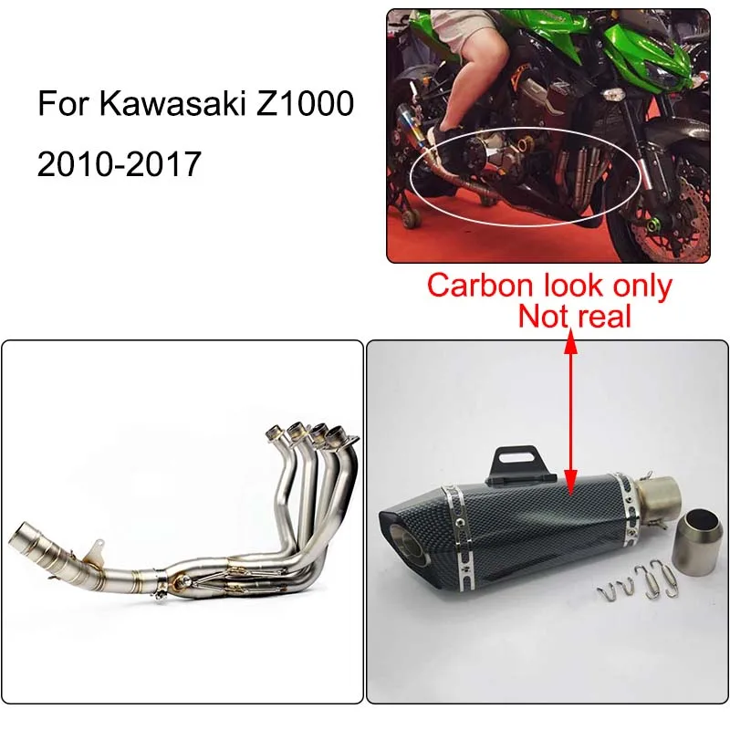 MTCLUB новый дизайн для мотоцикла Kawasaki Z1000 2010 2018 модифицированный глушитель