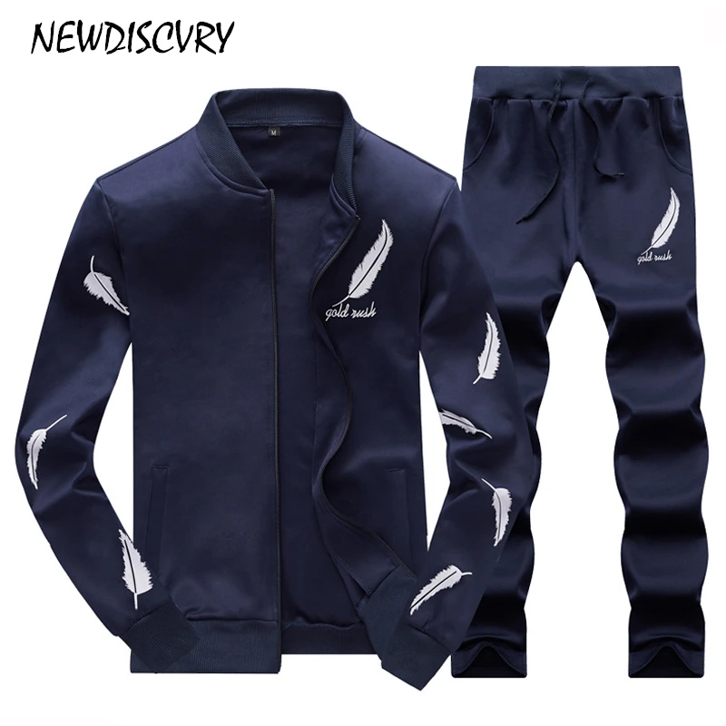 NEWDISCVRY костюмы Для мужчин 2 шт. спортивной 2018 осень весна человек Кофты комплект