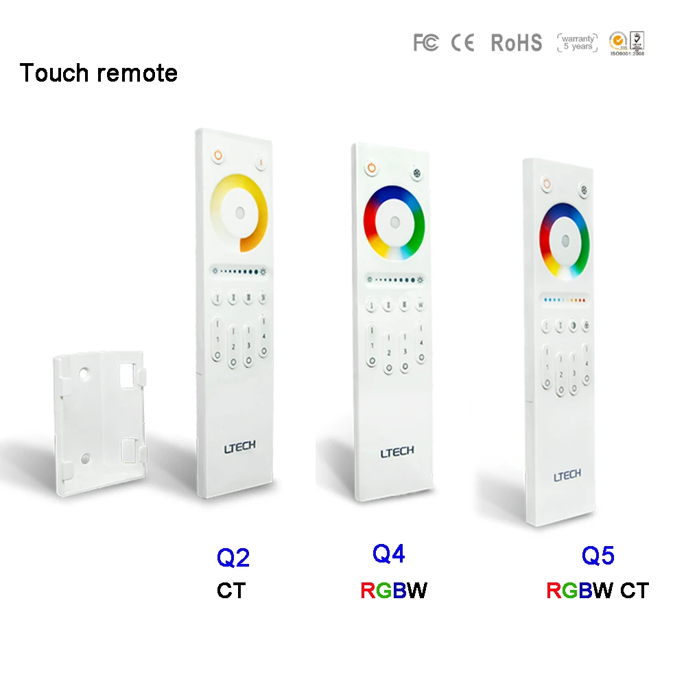 LTECH Q2/Q4/Q5 4 зоны беспроводной CT/RGBW CT Сенсорный пульт 2.4ghz РЧ сигнал светодиодный