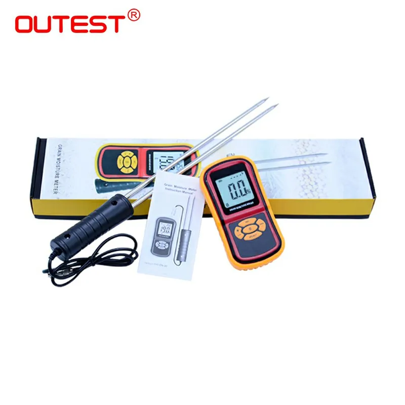 

GM640 Portable Digital Grain Moisture Meter with Measuring Probe LCD Display Tester for Corn Wheat Rice Bean Wheat Hygrometer