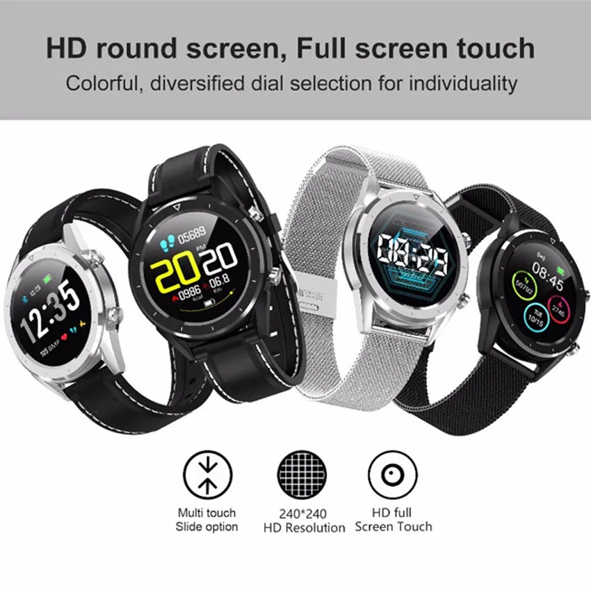 ECG/PPG 360 цветной Смарт-часы Pulseira Inteligente фитнес-трекер Smartband для Iphone/Xiao mi/Honor VS mi Band 3/Fit
