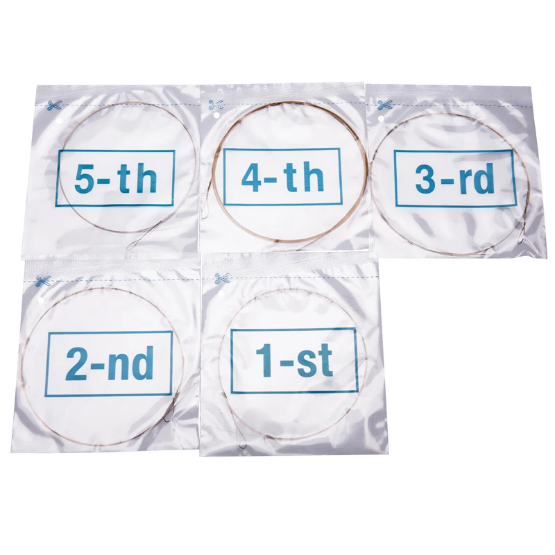 

5 Set Alice 4 / 5 Banjo Strings AJ04 AJ05 Plated Steel Coated Copper Alloy Wound for 4 String / 5 String Banjo Parts Accessories