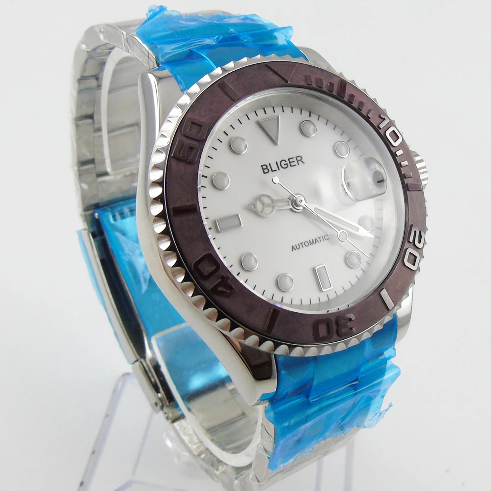 Мужские часы Bliger 40 мм с белым циферблатом и датой|watch men|watch men watchwatch watch |