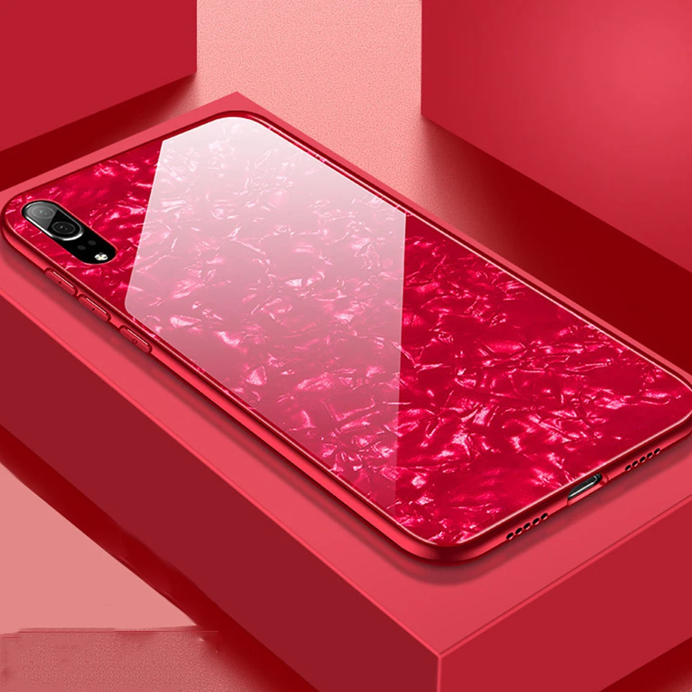 Shell Tempered Glass Phone Case For Apple iPhone X XR XS Max Cute Cover iPhon 8 7 6 6S Plus Fashion Slim Hard Back |